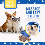 Qpets Cat Grooming Glove for Shedding with Double Sided Soft Bristles & Massage Side | Pet Hair Remover for Cats and Dogs