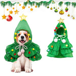 Qpets Cat Christmas Costume Set with Red Santa Hat and Scarf for Cats and Dogs | Adjustable Holiday Outfit