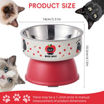 Qpets Elevated Cat Dog Bowl with Non Slip Base and 10.5cm Height | Stainless Steel Feeder