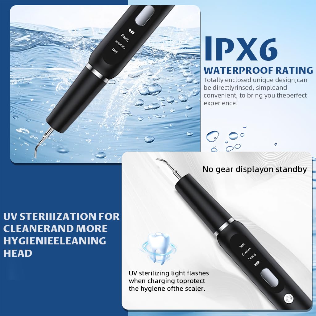 Qpets Electric Teeth Plaque Remover for Dogs with 3-Speed USB Rechargeable Design | Includes 2 Stainless Steel Tips and Dental Mirror