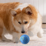 Qpets Small Dog Ball for Indoor and Outdoor Play featuring Cool Lighting and USB Charge | Non Toxic Rubber Chew Toy