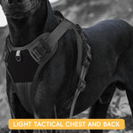 Qpets® Adjustable Dog Harness, Dog Belt Upgraded Seat Belt Buckle, No-Pull Pet Harness Easy Control & Military Standard Material - XL, Chest (Min 26.7'' - Max 36.6" inches)
