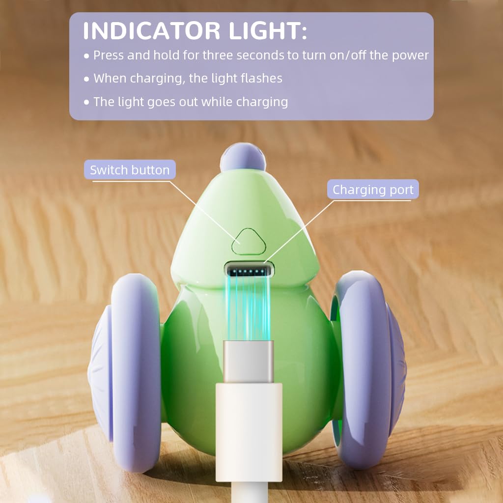 Qpets Auto Run Cat Mouse Toy with Motion Activation and Fluorescent Tails for Indoor Cats