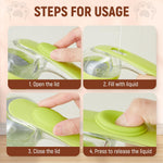 Qpets Pet Bath Brush for Dogs with Built In Soap Dispenser and Soft Silicone Bristles