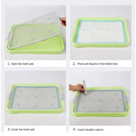 Dog Pet Potty Indoor Training Mesh Toilet, Regular Protect Litter Tray Pan Pad Holder, Keep Paws Dry and Floor Clean (19X 14 Inch, Blue,Suitable for Small Dog)