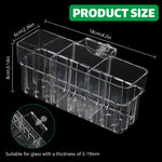 Qpets Aquarium Plant Basket for Fish Tank with 3 Compartments and Screw-Fixed Acrylic Design