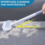 Qpets Cat Brush for Grooming and Furniture Cleaning with 23.6 in Long Handle | 4 in 1 Interchangeable Design