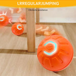 Qpets Small Dog Ball for Indoor and Outdoor Play with 60 Minute Charge and Vibrant Lights | Non Toxic Rubber Toy Relieves Anxiety