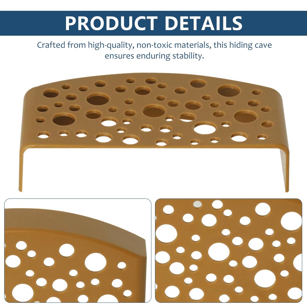 Qpets Aquarium Tunnel for Fish Tanks featuring Porous Hiding Caves and Platforms | Safe Habitat for Bettas and Shrimps