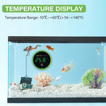 Qpets Digital Aquarium Thermometer for Fish Tanks with LED Display and High Low Alarm | -10°C to 60°C Range