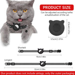 Qpets Cat Collar with Bell featuring Silicone Airtag Holder and Reflective Safety Design