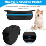 Qpets Dog Treat Pouch for Outdoor Training with Magnetic Closure and Waterproof Silicone | Removable Waist Belt