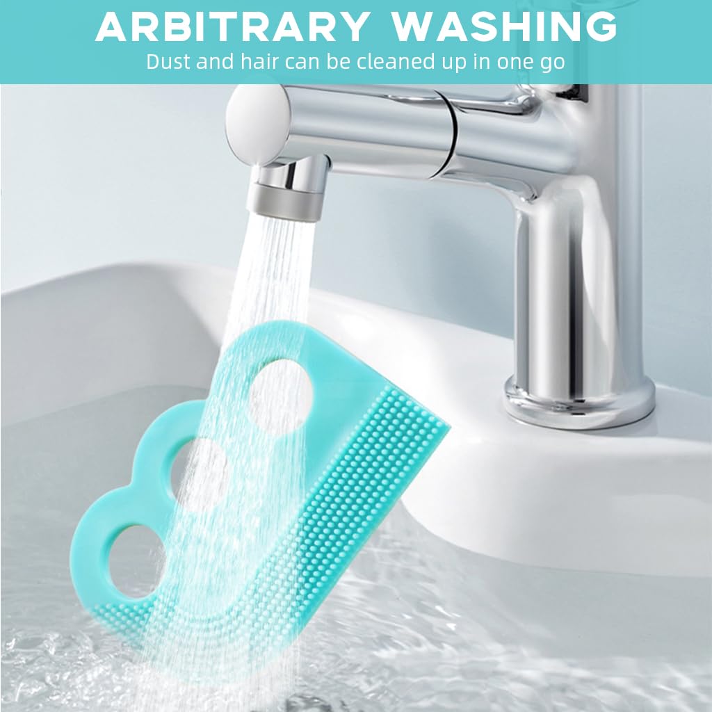 Qpets Pet Hair Remover Brush for Sofa and Carpet featuring Double Sided Soft Rubber | Easy Cleaning