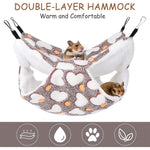 Qpets Winter Hammock Bed for Small Animals with Plush Warm Material | 2PCS Multicolor Set