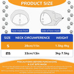 Qpets Cat Muzzle for Grooming and Bathing with Adjustable Drawstring and Mesh | Clear TPU Face Cover for Cats 1–4KG