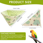 Qpets Hamster Hammock Set with Double Sided Plush Cone Pocket for Small Pets | All Season Cage Bed