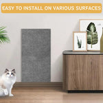 Qpets Cat Scratch Pad for Furniture Protection with Self Adhesive Backing 30×100cm Grey