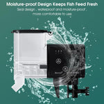 Qpets® Plastic 250Ml Automatic Fish Feeder Aquarium Automatic Fish Feeder With 3 Timer, Moisture-Proof Fish Food Dispenser Adjustable Feeding Amount (Not Including Battary), 12 X 6 X 5.7 Cm