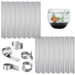 Qpets Aquarium Lead Strip for Anchoring Plants with Bendable Dense Design 16 Pcs 110mm x 10mm