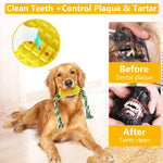 Dog Chew Toys, TPR Corn Chew Toy for Dog Teething Chewing Toy with Cotton Ropes, Sturdy Chew Toys, Interactive Pet Toys Gift Toy for Dog Small Puppies and Medium Dog