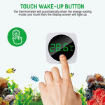 Wireless LED Aquarium Thermometer, Accurate Water Thermometer Sensor Stick-on Thermometer for Aquariums, Real Time Temperature Sensing Temperature Meter for Aquariums, Terrarium