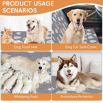 Qpets Pee Pads for Dogs with Multi Layer Leak Proof Design 90x75cm Gray Printing | Washable Reusable Puppy Training Mat
