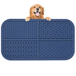Qpets Lick Pad for Dogs and Cats with 4 Pattern Design and 9x5 in Size | Food Grade Silicone Slow Feeding Mat