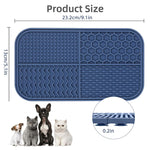 Qpets Lick Pad for Dogs and Cats with 4 Pattern Design and 9x5 in Size | Food Grade Silicone Slow Feeding Mat