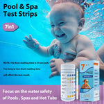 Qpets Pool Test Strips 7 in 1 for Spa and Hot Tub with 50 PET Strips | Fast 30s Results