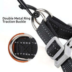 Qpets Reflective Dog Harness for Safe Night Walking with Dual D-Rings and Soft Padded Y-Shape Design