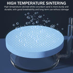 Qpets Air Stone for Aquarium with 8.5cm Alumina Disk and Dual Suction Cup | Adjustable Air Flow Valve