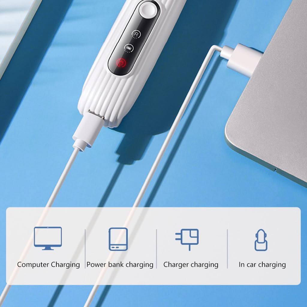 Qpets Dog Paws Hair Trimmer with LED Light for Small Areas and 16CM Design | Rechargeable Quiet Grooming Tool