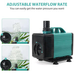 Qpets Submersible Water Pump for Aquarium and Pond with 70W 5000L/H Power | Bottom Suction Cups