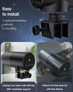 Qpets Automatic Fish Feeder for Aquariums with 200ml Capacity and Moisture Proof Lid | Adjustable Feeding Timer