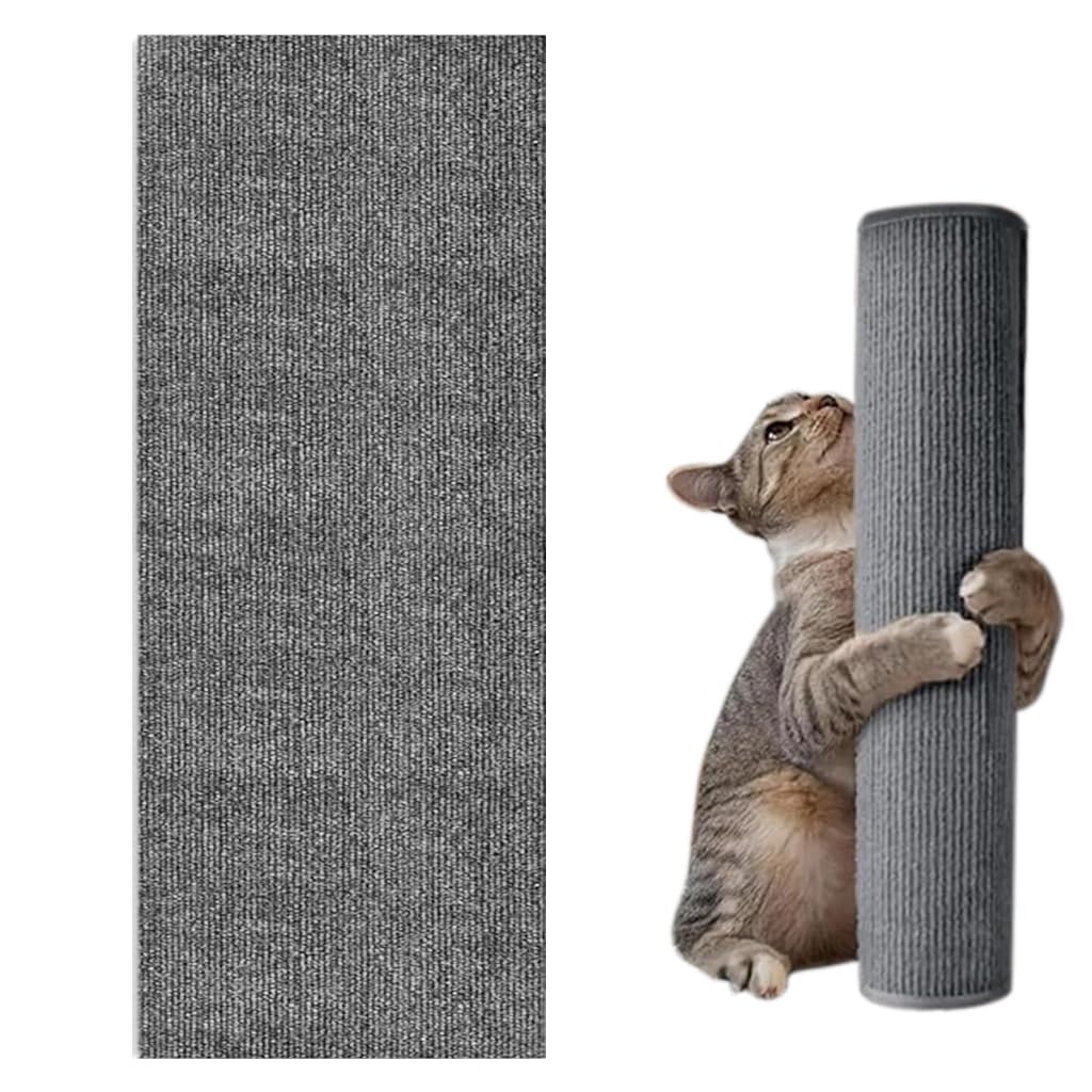 Qpets Cat Scratch Pad for Furniture Protection with Self Adhesive Backing 30×100cm Grey
