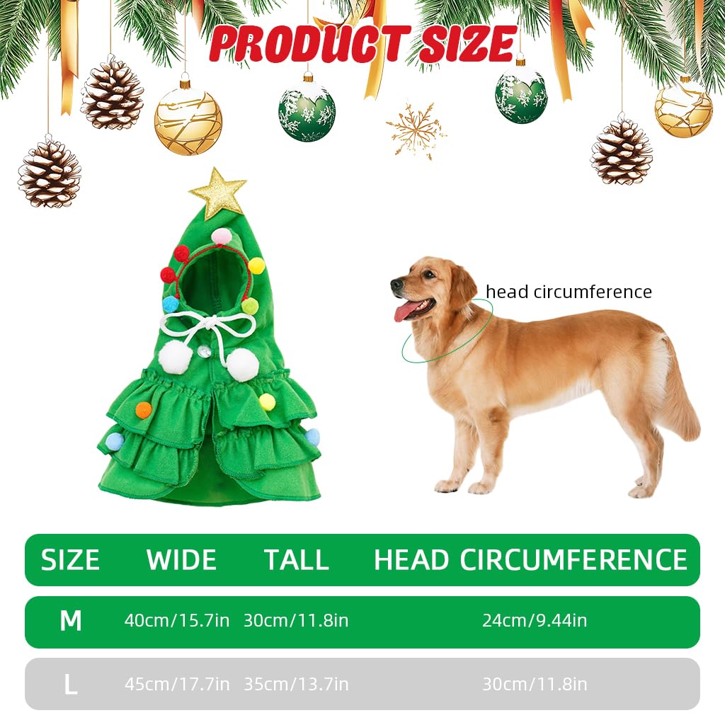 Qpets Cat Christmas Costume Set with Red Santa Hat and Scarf for Cats and Dogs | Adjustable Holiday Outfit