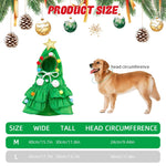 Qpets Cat Christmas Costume Set with Red Santa Hat and Scarf for Cats and Dogs | Adjustable Holiday Outfit