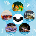 Qpets Aquarium Hideout Cave for Betta & Shrimp with 90° L Shape Corner Design | 4.92x4.92x2.16 in Non Toxic Resin Shelter