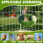 Qpets Bird Nest for Cage with Screw Mounted Design and Soft Plush Material | 17.5×8.5 cm Small Parrot Bed