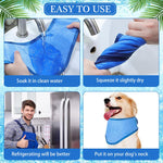 Qpets Cooling Collar for Dogs and Cats featuring Hook and Loop Closure 42–53CM | Keeps Pets Cool During Summer Walks