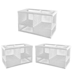 Qpets Aquarium Fish Breeding Box for Fry Protection with Suction Cups and Nylon Mesh 16x15x15.5cm
