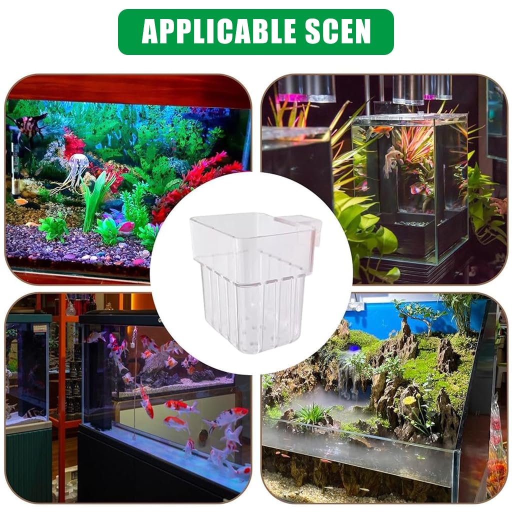 Qpets Aquarium Plant Holder for Glass Fish Tanks with Screw Fixed Design 8 x 8 x 5.7 cm 3 pcs