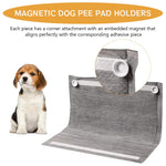 Qpets Dog Pee Pad Holders for Floor and Wall with Magnetic Clips | 2 Pcs Reusable Set