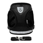 Qpets® Dog Harness for Large Dogs, Adjustable Dog Belt with Safety Reflective Strip, Breathable Mesh Fabric Cat Belt, Dog Vest Harness with Leash (Suitable for 6-9 kg)