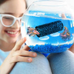 Qpets® Betta Fish Tank Accessories Decoration with Suction Cup, Fish Hide Cave Tunnel Plastic Mesh Fish Tank Landscape Decoration Ornament - 2Pcs