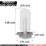 Qpets Turtles Brush for Tanks with Suction Cup and Soft Bristles featuring 7.48 in Length | Gentle Shell Cleaning Tool