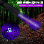 Qpets UV Light Torch for Pet Stain and Leak Detection with 12 LEDs and Aluminum Alloy Body