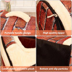 Qpets Cat House for Winter and All Seasons with Detachable Roof and Doors 45x38x36cm | Cozy Plush Shelter for Small Pets