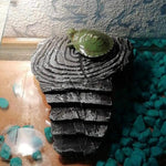 Qpets Resin Turtle Basking Platform for Small Tanks with Triangle Structure and Stair Design 13.5x11x5.5 cm