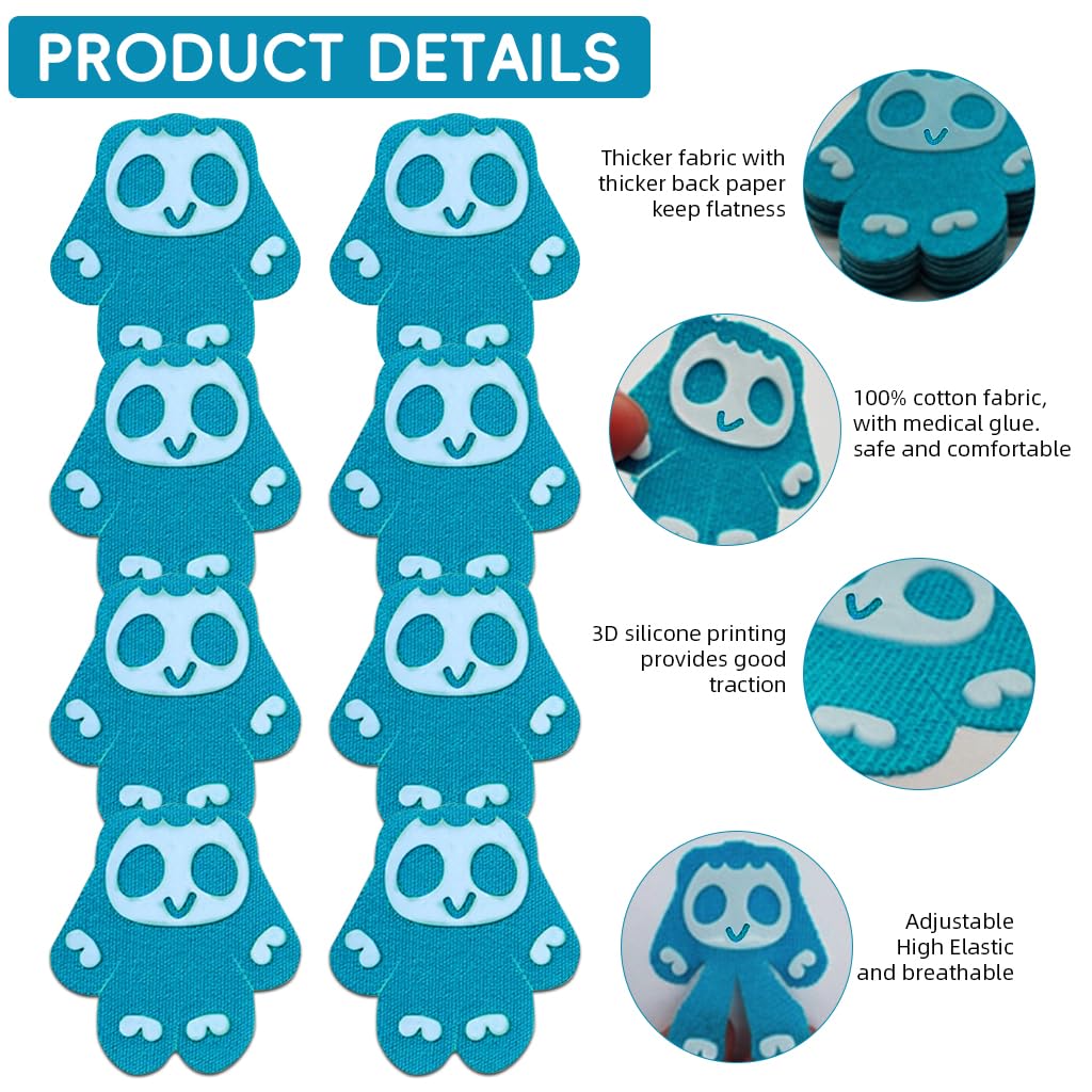 Qpets Dog Paw Protector Pads for Walking with Silicone Nubs 8Pack 63x58mm | Self Adhesive